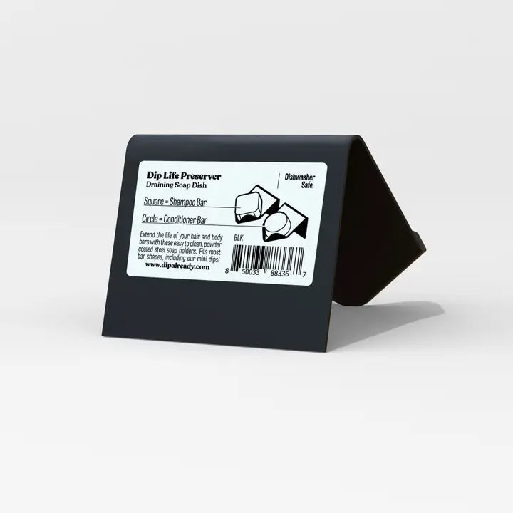 Dip Life Preserver: Black Draining Soap Dish (Single Unit)