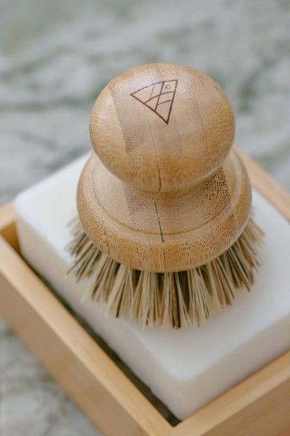 Bamboo Pot Scrubber Brush